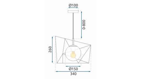 Lampa wisząca APP1022-1CP