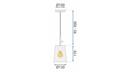 Lampa APP1034-1CP Black