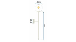 Lampa APP578-1W Gold 100cm