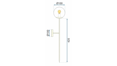 Lampa APP578-1W Gold 100cm