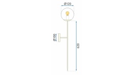 Lampa APP580-1W Gold 120cm