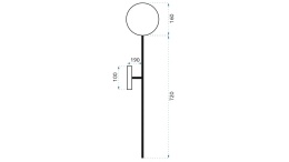 Lampa APP582-1W 150 cm Gold