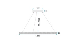 Lampa MS010-CP 59CM Chrome
