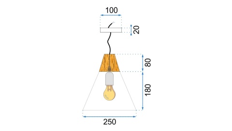Lampa SCANDI A Grey APP056-1CP