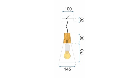 Lampa SCANDI B White APP058-1CP