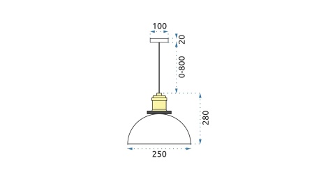 Lampa VERTO C TRANSP APP046-1CP