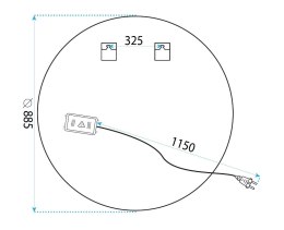LUSTRO LED BAS 80cm