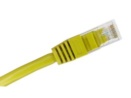 Patch-cord U/UTP kat.5e PVC 0.25m żółty ALANTEC