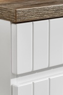 Szafka 80 cm ICONIC WHITE z blatem SANTA FE OAK