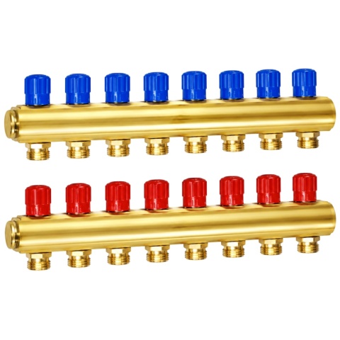 Belka do rozdzielacza do ciepłej wody użytkowej RZT (10 sekcji)