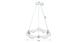 Lampa G010-CP Round White Gold
