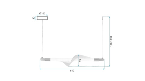 Lampa G011-CP Line White Gold