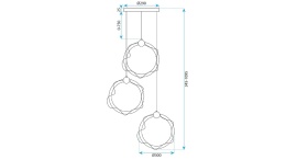 Lampa G012-3CPR Round White Gold