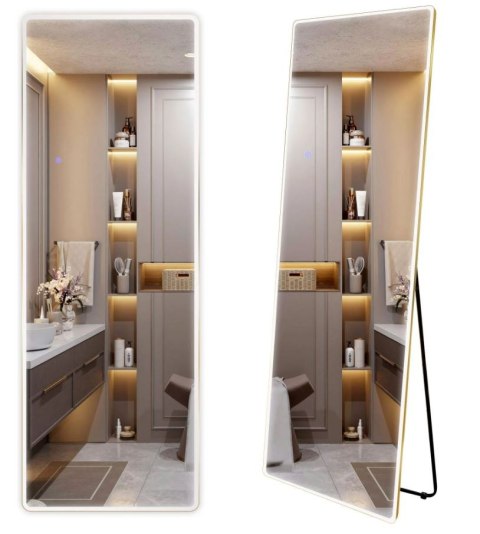 LUSTRO LED CLASSICO 60X170 BRUSH GOLD