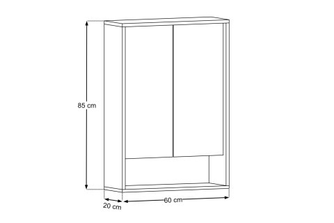 Szafka z Lustrem 60cm 2 Drzwi