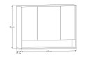 Szafka z lustrem 120cm 3 drzwi