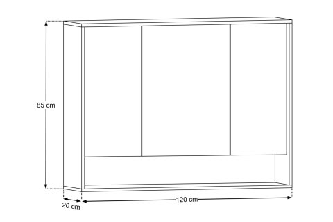 Szafka z lustrem 120cm 3 drzwi