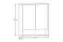 Szafka z lustrem 80cm 2 drzwi