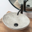 Umywalka nablatowa REA SOFIA LIGHT STONE MATT