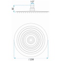 Deszczownica okrągła REA JS-P014B czarna 25 cm