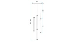Lampa G024-4CPR Gold