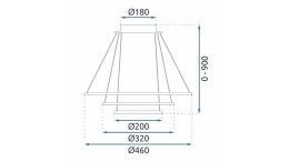 Lampa G040-3CP Black