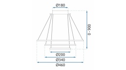 Lampa G042-3CP Gold