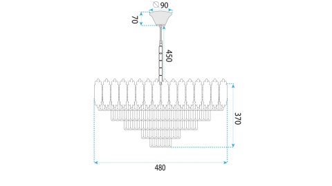 Lampa G057-CP 50CM