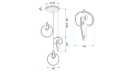 Lampa G072-3CPR Gold