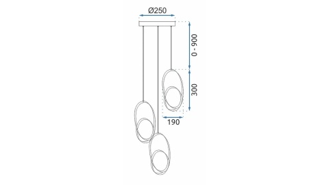 Lampa G082-3CPR Gold