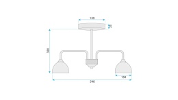 Lampa G084-3C Black Grey