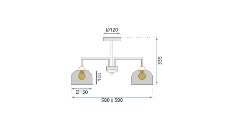 Lampa G085-5C Black Grey