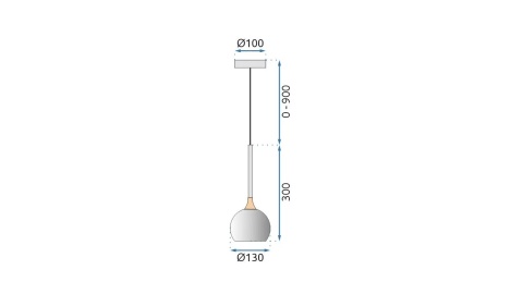 Lampa G087-1CP Black Chrome