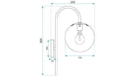 Lampa G091-1W Gold White