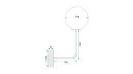 Lampa G095-1W Black White