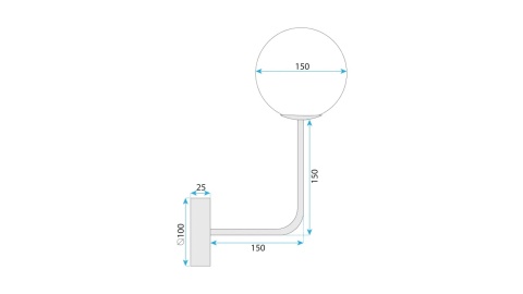 Lampa G096-1W Gold White