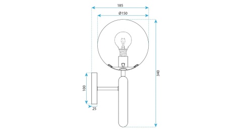 Lampa G098-1W Gold White