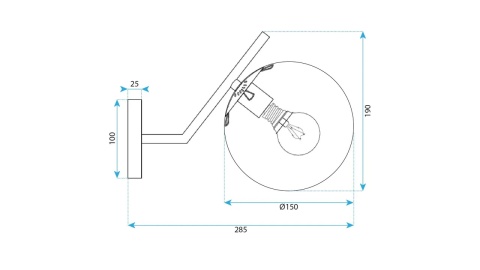 Lampa G099-1W Black White
