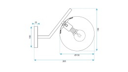 Lampa G100-1W Gold White