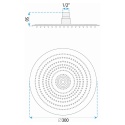 Deszczownica okrągła REA JS-P014 chrom 30 cm