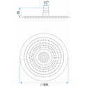 Deszczownica okrągła REA JS-P014BRG miedź szczotkowana 30 cm