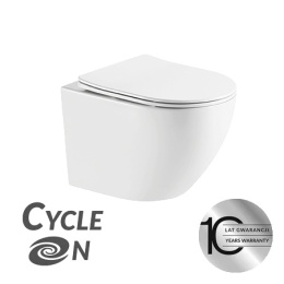 Desna CycleOn 2.0 - miska ustępowa wisząca bezkołnierzowa z deską