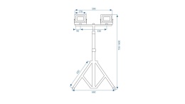 Halogen na statywie RSL005-2X50N