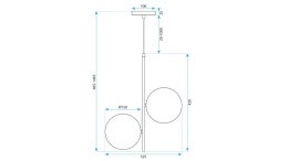 Lampa G118-2CP Gold White