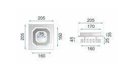 Lampa Kryształowa Kwadr. Neutralna APP406-C