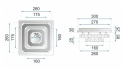 Lampa Kryształowa Kwadr. Neutralna APP410-C