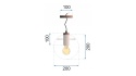 Lampa Lassi 20cm APP039-1CP Rose Gold