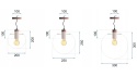 Lampa Lassi Set APP038-3CP Rose Gold