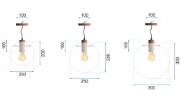 Lampa Lassi Set APP038-3CP Rose Gold