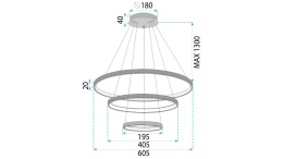 Lampa LHJ013-CP3 Black